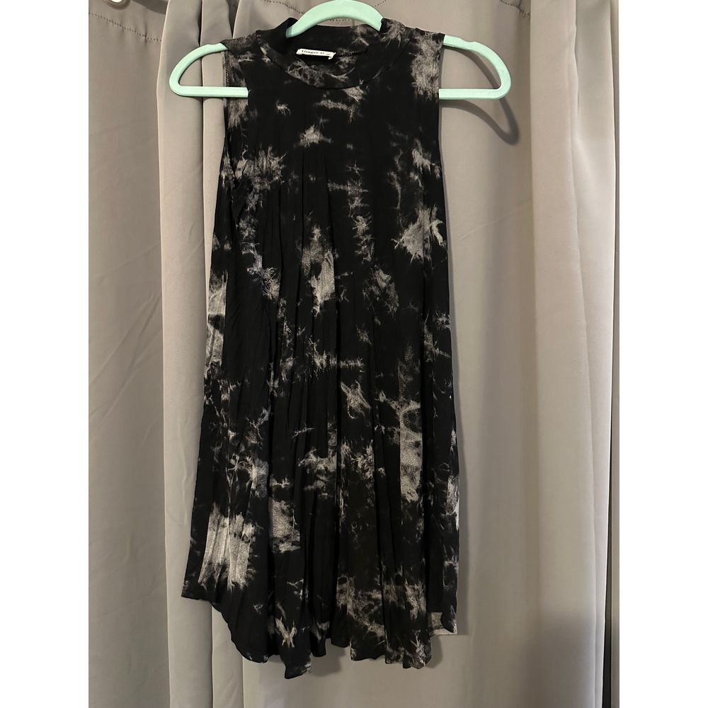 Ginger‎ G Tie-Dye Dress Black and White Boho Chic Summer Wear